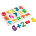 Miniatyrbild 3 av 5: Träpussel med alfabet och siffror - Pedagogiskt spel för lärande