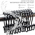 Miniatyrbilde 2 av 5: Dusjforhengringer, Rustfrie Metall Dobbel Glide Dusjforheng