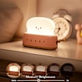 Miniatyrbillede 5 af 6: Sød Toast Natlampe, Rød, Dæmpbar LED Natlys Genopladelig D