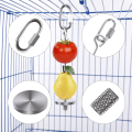 Miniatyrbillede 5 af 6: Fuglefoderholder, Fuglemadere, Rustfrit Stål Papegøje Frugt Vege