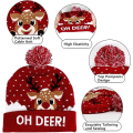 Miniatyrbilde 2 av 6: LED Julehatt, Lysende Julehatt Unisex Strikket Beanie H