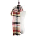 Miniatyrbild 4 av 5: Imitation Cashmere Rutiga Sjal med Fransar - Modeaccessoar för Hösten