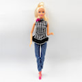 Miniatyrbild 4 av 7: 8-delars Barbie-modekläder, klänning, byxor, hängslen, överdel