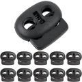 Miniatyrbilde 1 av 6: Snordstopp, 2 hull, 20 x 18 mm, hull 4 x 4 mm, Ideell for Ø 3 mm