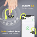 Miniatyrbild 5 av 6: Bluetooth-hörlurar, äkta trådlösa öronsnäckor med laddningsfodral, IPX7 vattentäta stereoljudshörlurar med inbyggd mikrofon
