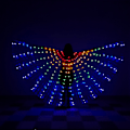 Miniatyrbild 1 av 5: Magdansvingar med Guldvingar Regnbåge Färgglada LED Luminous Wing Dan