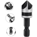 Miniatyrbillede 2 af 6: 3 stk. 1/4\" Hex Chamfer Cutter 5-flettet Bor Bits Senk
