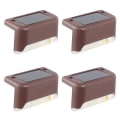Miniatyrbild 1 av 7: 4-pack Sol-drivna Däcklampor, Trappstegslampor Vattentäta LED-lampor