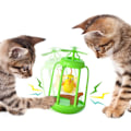 Miniatyrbild 4 av 7: Interaktiva Katt Leksaker för Inomhuskatt Fågelbur Elektrisk Tumlare Till