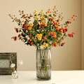 Miniatyrbillede 3 af 6: 5 lange gren små roser, rose simuleringsblomster, silkeblomster