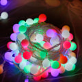 Miniatyrbillede 1 af 5: LED Lysstreng - 15m 100 Lys Otte Funktioner Vandafvisende Bat