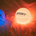 Miniatyrbillede 1 af 5: Basketball-natlampe i silikone til soveværelset med pat-lys