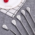 Miniatyrbilde 5 av 5: 5 stk Avtakbare Pipetter 304 Rustfritt Stål Straw Spoon Creativ