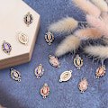 Miniatyrbillede 7 af 7: 36 stykker 6-farvet legering emalje indlagt rhinestones Vores kvinders