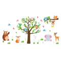 Miniatyrbillede 1 af 7: Jungle Dyr Vægstickers Skovdyr Træ Vægsticker Ugler