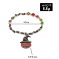 Miniatyrbild 6 av 6: 3 armband med semesterhanddekor, Halloween pumpa armband