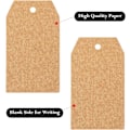 Pikkukuva 4 / 5: Kraft-paperilaput lahjatägit 5*2.5cm, 100 kpl juuttinarulla, f