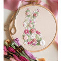 Miniatyrbillede 3 af 5: Bunny in Bloom Påskebroderi Sæt - 2024 Nye Påske Bunny in Bloom Broderi Sæt til Begyndere, DIY Hånd Bunny Embr