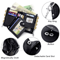 Miniatyrbild 5 av 6: Äkta Läder Plånbok för Män RFID-Blockering Myntplånbok med