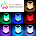 Miniatyrbillede 6 af 6: Bluetooth Højttaler LED Lys Natlys Smart Sengebord Lampe Berøring