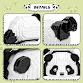 Miniatyrbillede 3 af 7: Mini Byggeklodser Dyr Sæt  Tasker, 1325 PCS Mikro Mini Panda