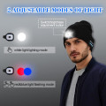 Miniatyrbilde 3 av 5: LED Bluetooth 5.0 Beanie, Innebygd Stereo Høytaler og Mikrofon, Wi