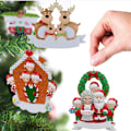 Miniatyrbilde 1 av 5: 3 stykker juletrær dekorative anheng juleelg fa