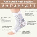 Miniatyrbilde 4 av 6: 5 par svarte Super Socks nevropatisokker for kvinner, nevropatisokker med nano-teknologi, fotkompresjon (L/XL)