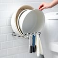 Miniatyrbillede 2 af 4: 1 stk Simplicitet Væghængt Vaskestativ Multifunktionel Opbevaring DXGHC