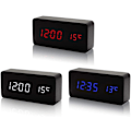 Miniatyrbild 4 av 7: Trä Digital Klocka - Multifunktionell LED Väckarklocka med Tid/Datum