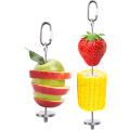 Miniatyrbillede 1 af 6: Fuglefoderholder, Fuglemadere, Rustfrit Stål Papegøje Frugt Vege