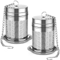 Miniatyrbilde 1 av 7: Te-dispenser for løst te, (2 poser) 18/8 rustfritt stål te-filter