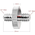 Miniatyrbilde 2 av 6: Kameraskrue-adapter [4 stk], Standard 1/4\" Hane til 1/4\" Hane