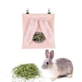 Miniatyrbild 3 av 6: Kaninmatningsväska i konstläder, rosa kaninformad hängande väska för hamstermat,