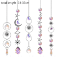 Miniatyrbilde 2 av 5: 5 fargerike krystall solfangere med kjede, krystall prisme anheng for jul, bryllup,A