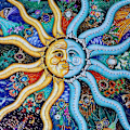 Pikkukuva 3 / 5: 1000 palan kappaletta aikuisille - Zodiac Constellation Puzzle - Pyöreä Mandala Astrologia Jigsaw Puzzle Cool
