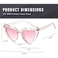 Pikkukuva 5 / 5: Clout Heart -aurinkolasit Retro Cat Eye -tyyli Vintage DXGHC