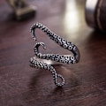 Miniatyrbillede 5 af 5: Mørk Nat Workshop Punk Ny Blæksprutte Ring Legering Åben Ring Manufac