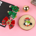 Miniatyrbilde 3 av 5: 4 stk. juleelg-bue hårklipp julekolleksjon jul