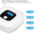 Miniatyrbild 2 av 5: Dewenwils CO-detektor med digital display och utbytbart batteri DXGHC