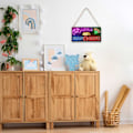 Miniatyrbild 3 av 5: Neon Gaming Trä Dör Skylt för Gamer Rum Dekor, Pojkar Dekorationer för Sovrum Barnkammare Lekrum Väggkonst