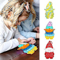 Miniatyrbild 2 av 5: Santa Claus Shape Push Bubble Gadgets Sensoriska leksaker Särskilt DXGHC