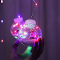 Miniatyrbillede 2 af 6: LED Ønskebold Gardinlys Julepynt Lysstreng