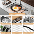 Miniatyrbilde 3 av 5: Foldbar Oppvaskstativ 48*23.5cm Hjørne Oppvaskstativ STAINLESS STE