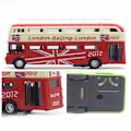 Miniatyrbillede 3 af 6: Dobbeldækkerbus Model, Børns Dobbeltlags Bus Legetøj Simulering