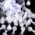 Pikkukuva 1 / 4: 100 kpl LED-ilmapallovalot Valkoinen Mini Pyöreä LED-pallovalot Pienet Vedenpitävät LED-pallolamput Ilmapallopaperilyhtyyn
