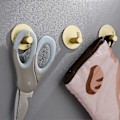 Pikkukuva 3 / 5: Kylpyhuoneen Koukut Itseliimautuvat Kulta - 4 Kpl Pyyhekoukkuja Seinäkoukut Vaatekoukut Vahvat 4.5 * 4.5 * 2.5 cm