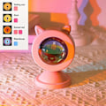 Miniatyrbillede 2 af 6: 2 Solnedgangslys Mini Værelsesdekoration Bærbar Kat Kaninøre USB R