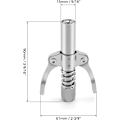 Pikkukuva 2 / 5: Rasvavoitelupumpun kärki, 1/8\" NPT kaksinkäyttöinen G-liitin DXGHC