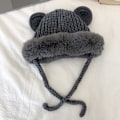 Pikkukuva 1 / 5: Sööt plush-neulostu Lei Feng -hattu lapsille, lämpimät korvasuojat